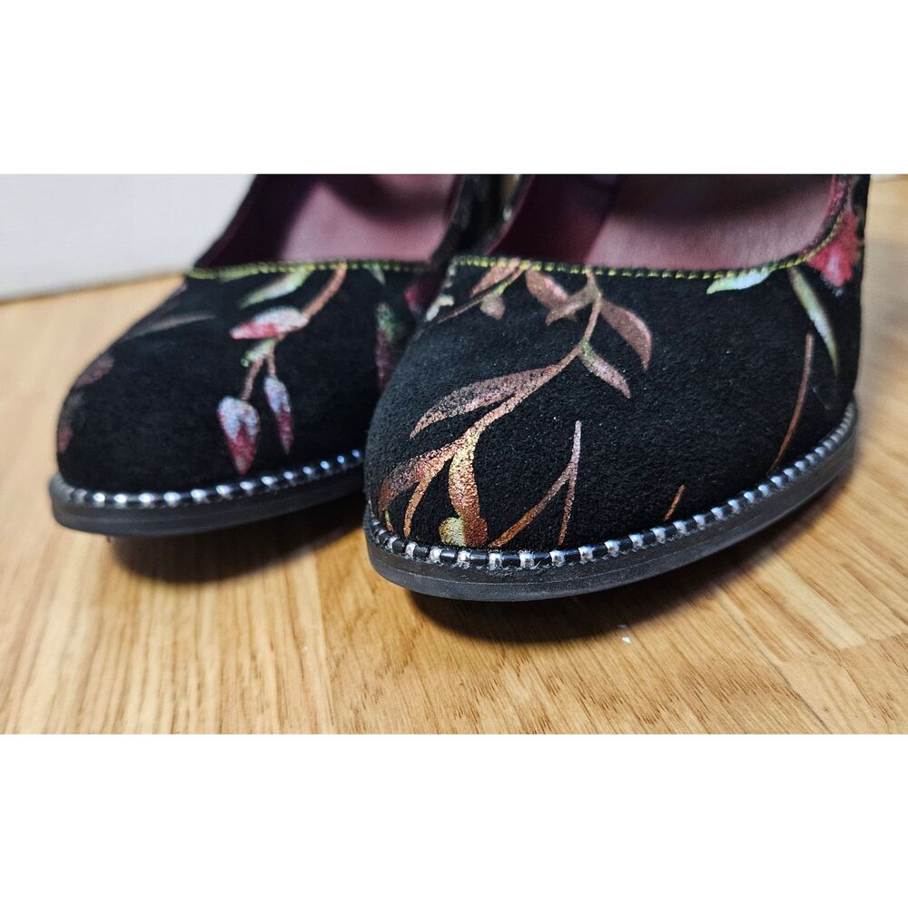 L'Artiste Snovy Stack Heel Pumps 8 New - Picture 7 of 9